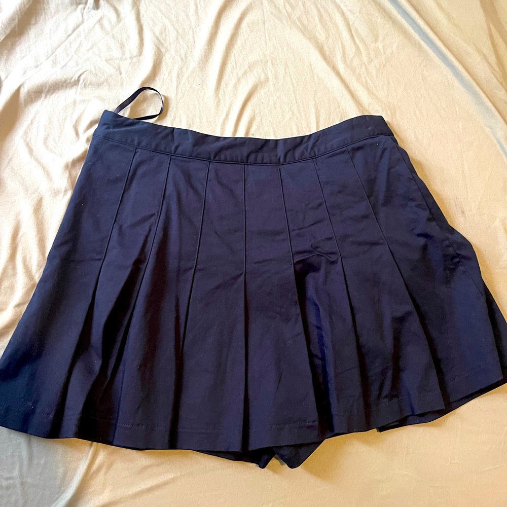 ROYAL BLUE PLEATED SKIRT, never worn, size: LARGE